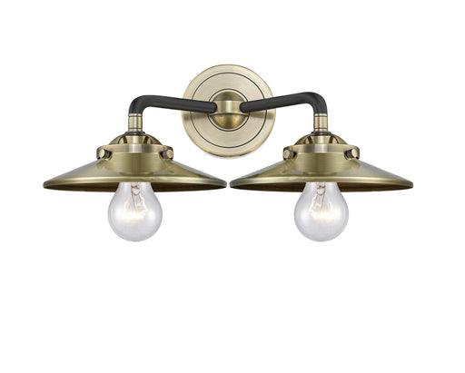 Innovations - 284-2W-BAB-M4-AB - Two Light Bath Vanity - Nouveau - Black Antique Brass