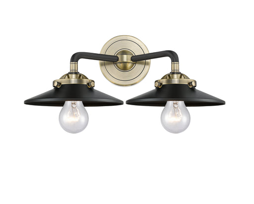 Innovations - 284-2W-BAB-M6-BK - Two Light Bath Vanity - Nouveau - Black Antique Brass