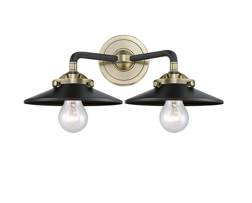 Innovations - 284-2W-BAB-M6-BK-LED - LED Bath Vanity - Nouveau - Black Antique Brass
