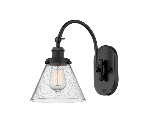 Innovations - 918-1W-BK-G44 - One Light Wall Sconce - Franklin Restoration - Matte Black