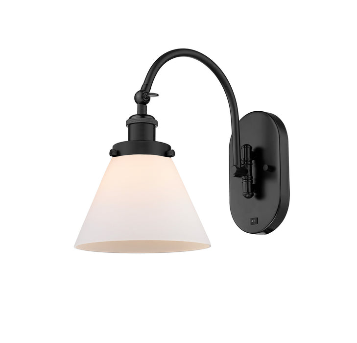 Innovations - 918-1W-BK-G41 - One Light Wall Sconce - Franklin Restoration - Matte Black