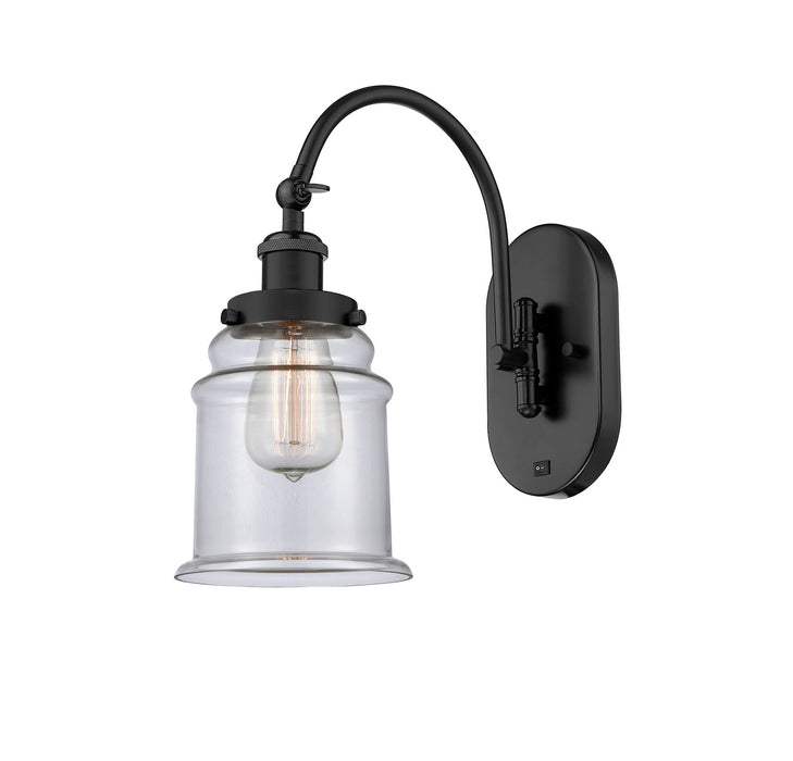 Innovations - 918-1W-BK-G182 - One Light Wall Sconce - Franklin Restoration - Matte Black