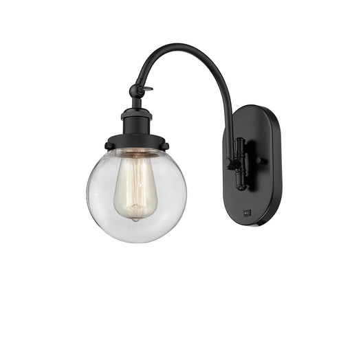 Innovations - 918-1W-BK-G202-6 - One Light Wall Sconce - Franklin Restoration - Matte Black