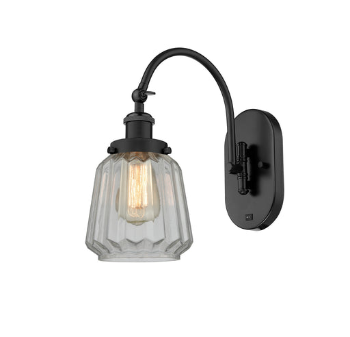 Innovations - 918-1W-BK-G142 - One Light Wall Sconce - Franklin Restoration - Matte Black