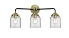 Innovations - 284-3W-BAB-G52-LED - LED Bath Vanity - Nouveau - Black Antique Brass