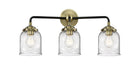 Innovations - 284-3W-BAB-G54 - Three Light Bath Vanity - Nouveau - Black Antique Brass