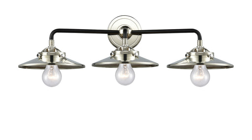 Innovations - 284-3W-BPN-M1-PN - Three Light Bath Vanity - Nouveau - Black Polished Nickel