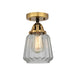 Innovations - 288-1C-BAB-G142-LED - LED Semi-Flush Mount - Nouveau 2 - Black Antique Brass