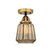 Innovations - 288-1C-BAB-G146 - One Light Semi-Flush Mount - Nouveau 2 - Black Antique Brass