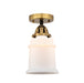 Innovations - 288-1C-BAB-G181 - One Light Semi-Flush Mount - Nouveau 2 - Black Antique Brass