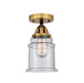 Innovations - 288-1C-BAB-G184-LED - LED Semi-Flush Mount - Nouveau 2 - Black Antique Brass