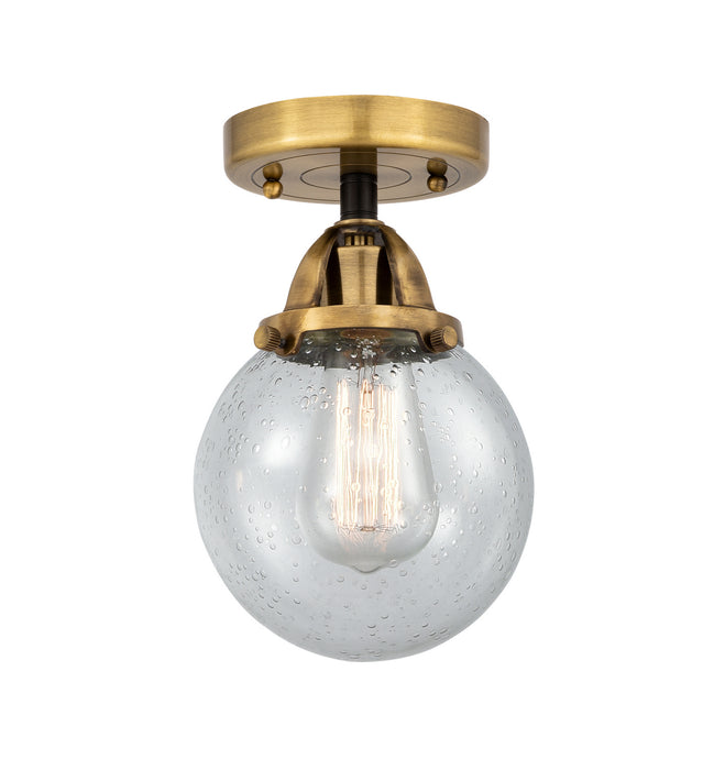 Innovations - 288-1C-BAB-G204-6 - One Light Semi-Flush Mount - Nouveau 2 - Black Antique Brass