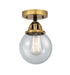 Innovations - 288-1C-BAB-G204-6 - One Light Semi-Flush Mount - Nouveau 2 - Black Antique Brass