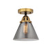 Innovations - 288-1C-BAB-G43 - One Light Semi-Flush Mount - Nouveau 2 - Black Antique Brass