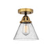 Innovations - 288-1C-BAB-G44 - One Light Semi-Flush Mount - Nouveau 2 - Black Antique Brass