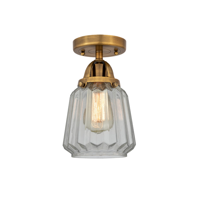 Innovations - 288-1C-BB-G142 - One Light Semi-Flush Mount - Nouveau 2 - Brushed Brass