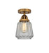 Innovations - 288-1C-BB-G142 - One Light Semi-Flush Mount - Nouveau 2 - Brushed Brass