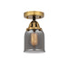 Innovations - 288-1C-BAB-G53 - One Light Semi-Flush Mount - Nouveau 2 - Black Antique Brass