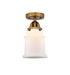 Innovations - 288-1C-BB-G181 - One Light Semi-Flush Mount - Nouveau 2 - Brushed Brass