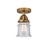 Innovations - 288-1C-BB-G184S - One Light Semi-Flush Mount - Nouveau 2 - Brushed Brass