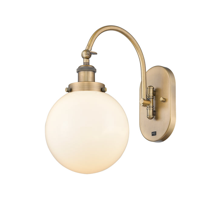 Innovations - 918-1W-BB-G201-8-LED - LED Wall Sconce - Franklin Restoration - Brushed Brass