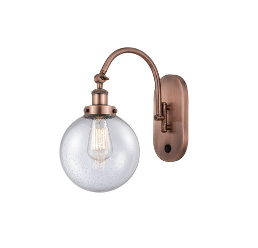 Innovations - 918-1W-AC-G204-8 - One Light Wall Sconce - Franklin Restoration - Antique Copper