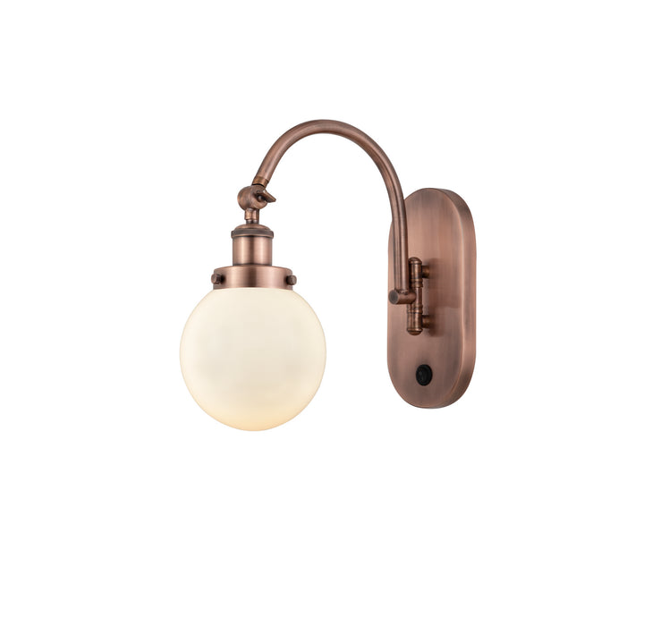 Innovations - 918-1W-AC-G201-6 - One Light Wall Sconce - Franklin Restoration - Antique Copper