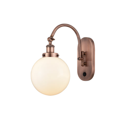 Innovations - 918-1W-AC-G201-8-LED - LED Wall Sconce - Franklin Restoration - Antique Copper