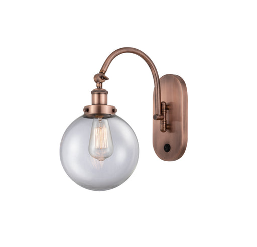 Innovations - 918-1W-AC-G202-8 - One Light Wall Sconce - Franklin Restoration - Antique Copper