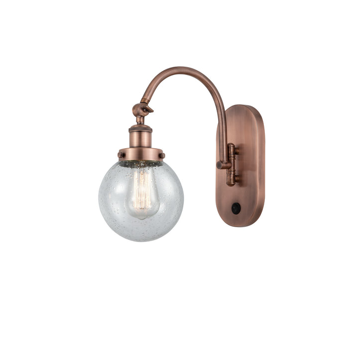 Innovations - 918-1W-AC-G204-6 - One Light Wall Sconce - Franklin Restoration - Antique Copper