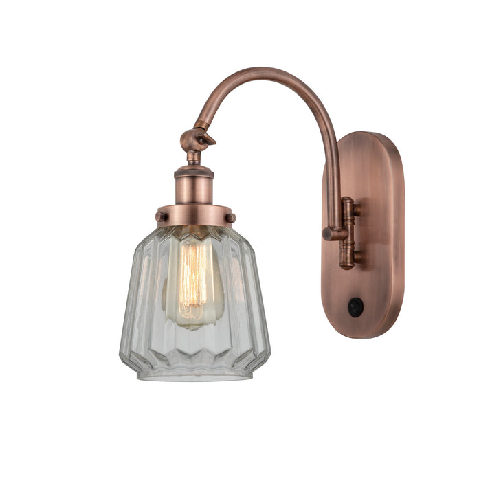 Innovations - 918-1W-AC-G142-LED - LED Wall Sconce - Franklin Restoration - Antique Copper