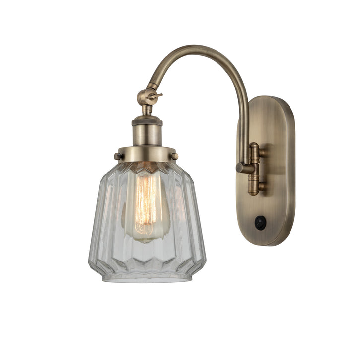 Innovations - 918-1W-AB-G142-LED - LED Wall Sconce - Franklin Restoration - Antique Brass