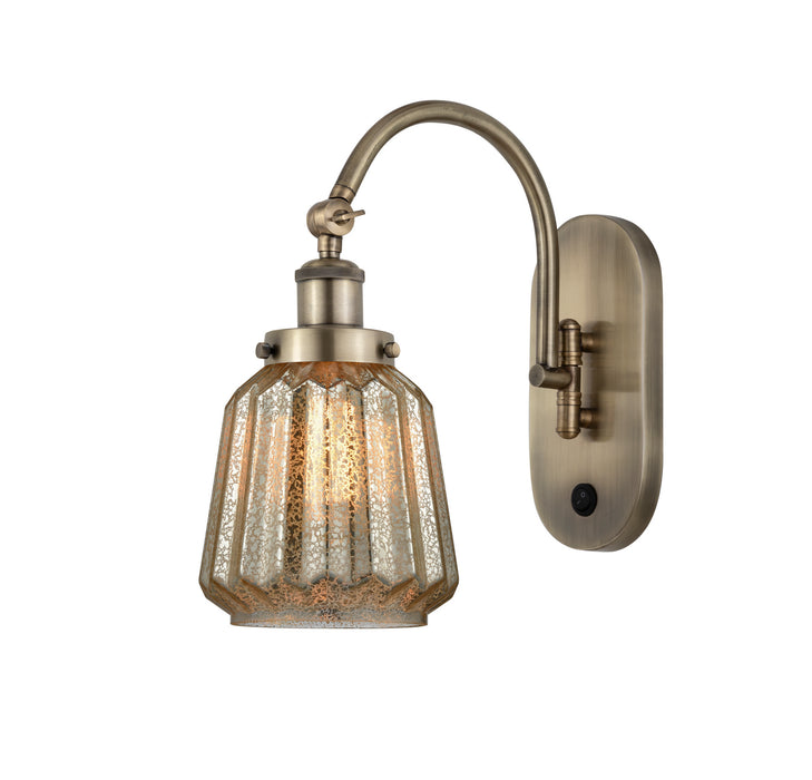 Innovations - 918-1W-AB-G146 - One Light Wall Sconce - Franklin Restoration - Antique Brass