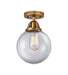 Innovations - 288-1C-BB-G202-8 - One Light Semi-Flush Mount - Nouveau 2 - Brushed Brass