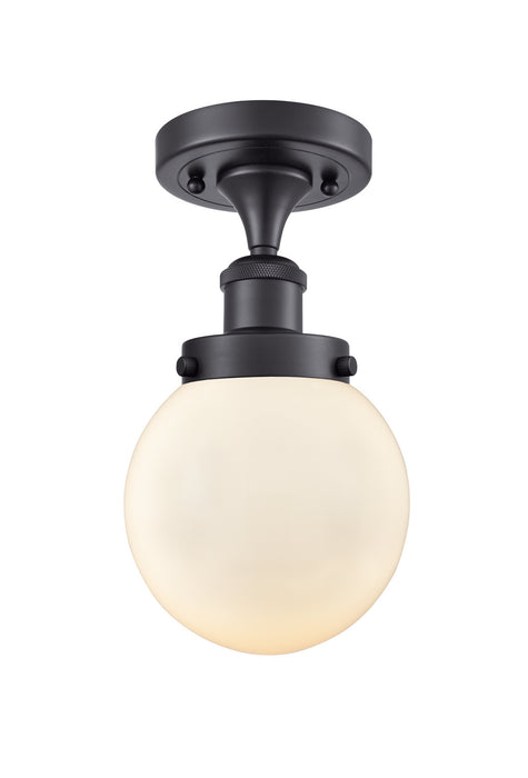 Innovations - 916-1C-BK-G201-6 - One Light Semi-Flush Mount - Ballston Urban - Matte Black