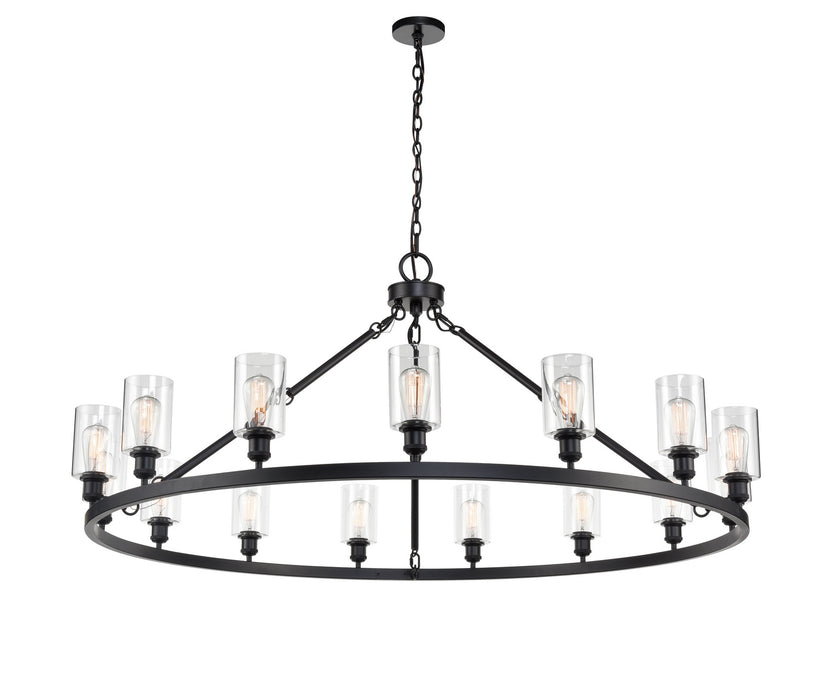 Innovations - 860-BK-G802 - 20 Light Chandelier - Ballston - Matte Black