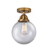 Innovations - 288-1C-BB-G202-8-LED - LED Semi-Flush Mount - Nouveau 2 - Brushed Brass