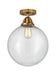 Innovations - 288-1C-BB-G204-12 - One Light Semi-Flush Mount - Nouveau 2 - Brushed Brass