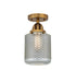 Innovations - 288-1C-BB-G262 - One Light Semi-Flush Mount - Nouveau 2 - Brushed Brass