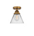 Innovations - 288-1C-BB-G42 - One Light Semi-Flush Mount - Nouveau 2 - Brushed Brass