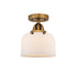 Innovations - 288-1C-BB-G71 - One Light Semi-Flush Mount - Nouveau 2 - Brushed Brass