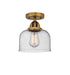 Innovations - 288-1C-BB-G74 - One Light Semi-Flush Mount - Nouveau 2 - Brushed Brass