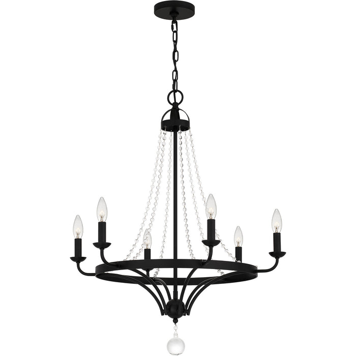 Quoizel - ADL5026MBK - Six Light Chandelier - Adelaide - Matte Black