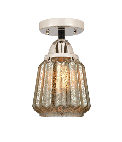 Innovations - 288-1C-BPN-G146 - One Light Semi-Flush Mount - Nouveau 2 - Black Polished Nickel