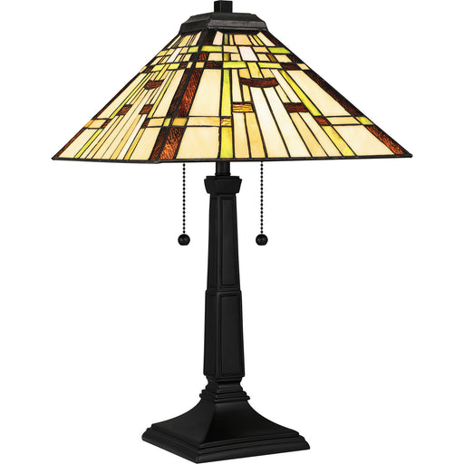 Quoizel - TF5625MBK - Two Light Table Lamp - Tiffany - Matte Black