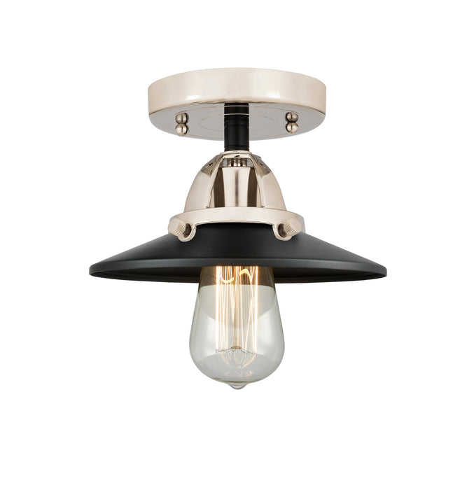 Innovations - 288-1C-BPN-M6-BK - One Light Semi-Flush Mount - Nouveau 2 - Black Polished Nickel