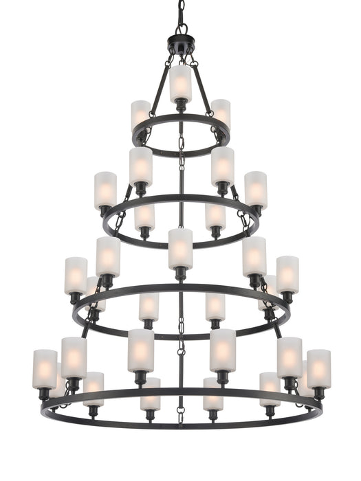 Innovations - 820345-BK-G801 - 30 Light Chandelier - Ballston - Matte Black