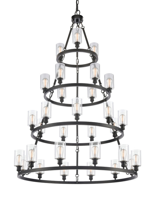 Innovations - 820345-BK-G802 - 30 Light Chandelier - Ballston - Matte Black