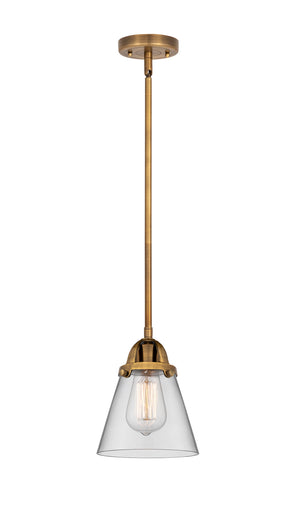 Nouveau 2 LED Mini Pendant Brushed Brass