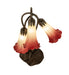 Meyda Tiffany - 251682 - Three Light Table Lamp - Seafoam/Cranberry Pond Lily - Mahogany Bronze